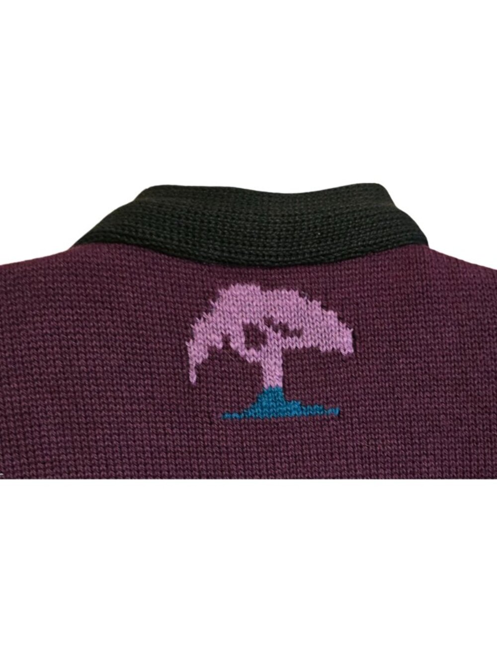 Colorful Birds & Moose Patterned Long Knit Sweater Cardigan ski warm winter - Picture 10 of 15